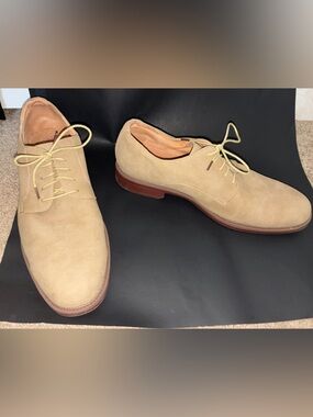 Dexter Comfort Men's Suede Derby Shoes in Beige